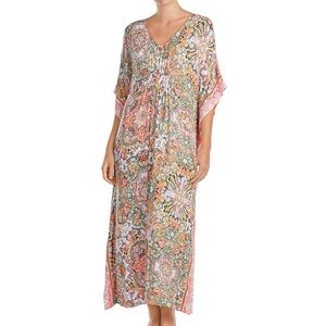 Ellen Tracy Scarf Medallion Long Caftan L / XL